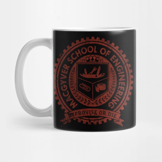 VINTAGE -  MacGyver School of Engineering Red by jandamuda99